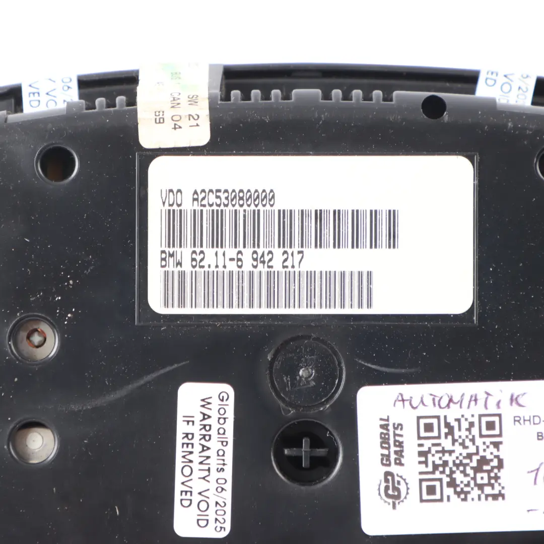 BMW X5 E53 Diesel Instrument Cluster Speedo Clocks - SKU RHD-6942217-2 - Part number 6942217
