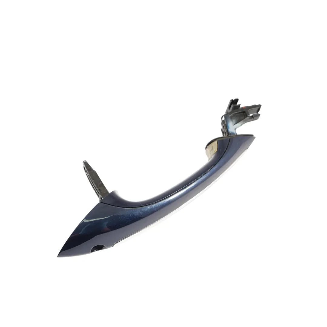 Front Right O/S Exterior Grab Handle Tanzanite Blue Metallic - X10 to BMW F10 F11 with Part number 7276244 BMW F10 F11 Front Right O/S Exterior Grab Handle Tanzanite Blue Metallic - X10 - SKU RHD-7276244-TAN - Part number 7276244