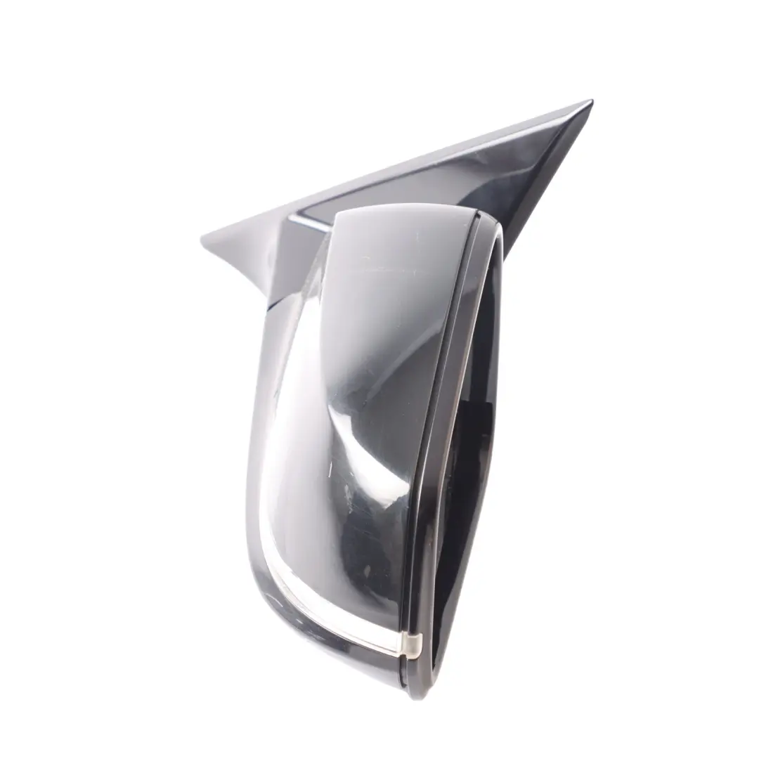 BMW F30 F31 High Gloss Heated Left Wing Mirror N/S Black Sapphire Metallic 475 - SKU RHD-7345659-BS - Part number 7345659