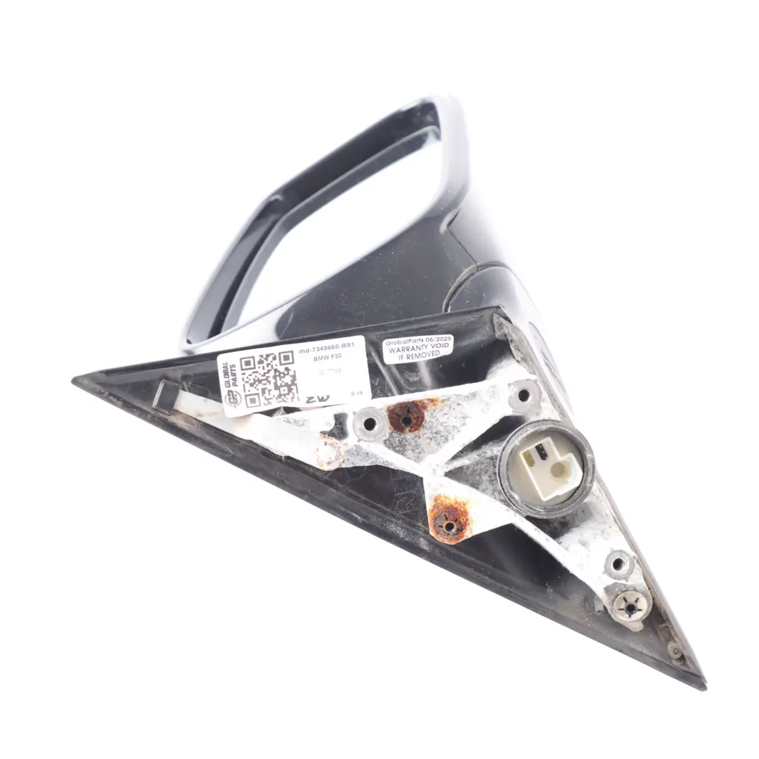  Wing Mirror BMW F30 F31 High Gloss Heated Right Black Sapphire Metallic 475 - SKU RHD-7345660-BS1 - Part number 7345660