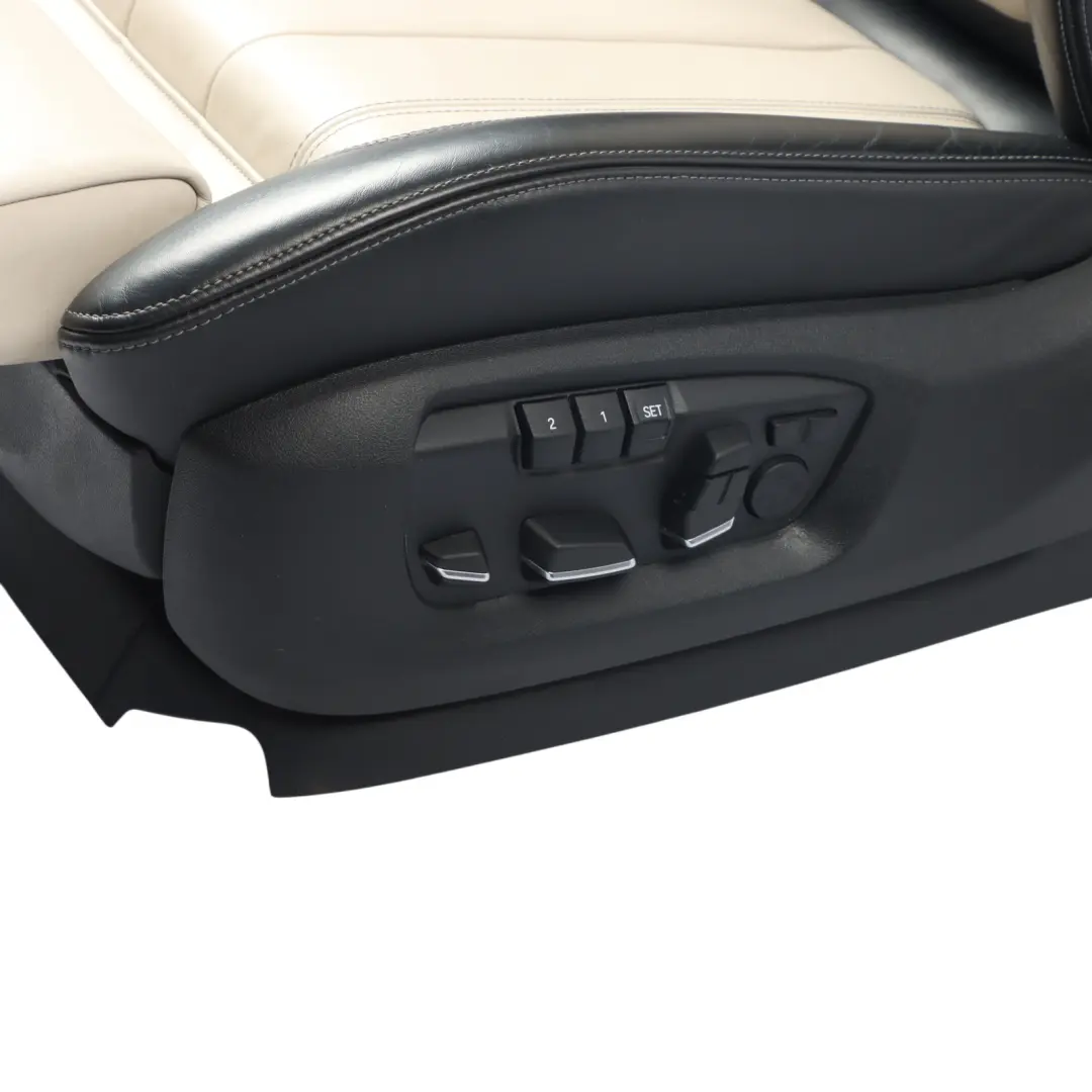 Front Seat Heated Memory Left N/S Leather Dakota Black White to BMW X6 F16 M Sport with Part number 7411527 BMW X6 F16 M Sport Front Seat Heated Memory Left N/S Leather Dakota Black White - SKU RHD-7411527-1 - Part number 7411527