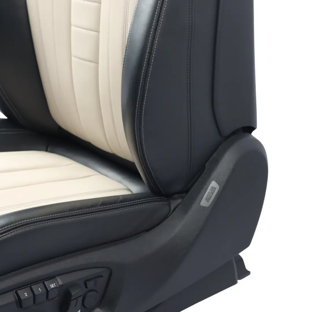 Front Seat Heated Memory Left N/S Leather Dakota Black White to BMW X6 F16 M Sport with Part number 7411527 BMW X6 F16 M Sport Front Seat Heated Memory Left N/S Leather Dakota Black White - SKU RHD-7411527-1 - Part number 7411527