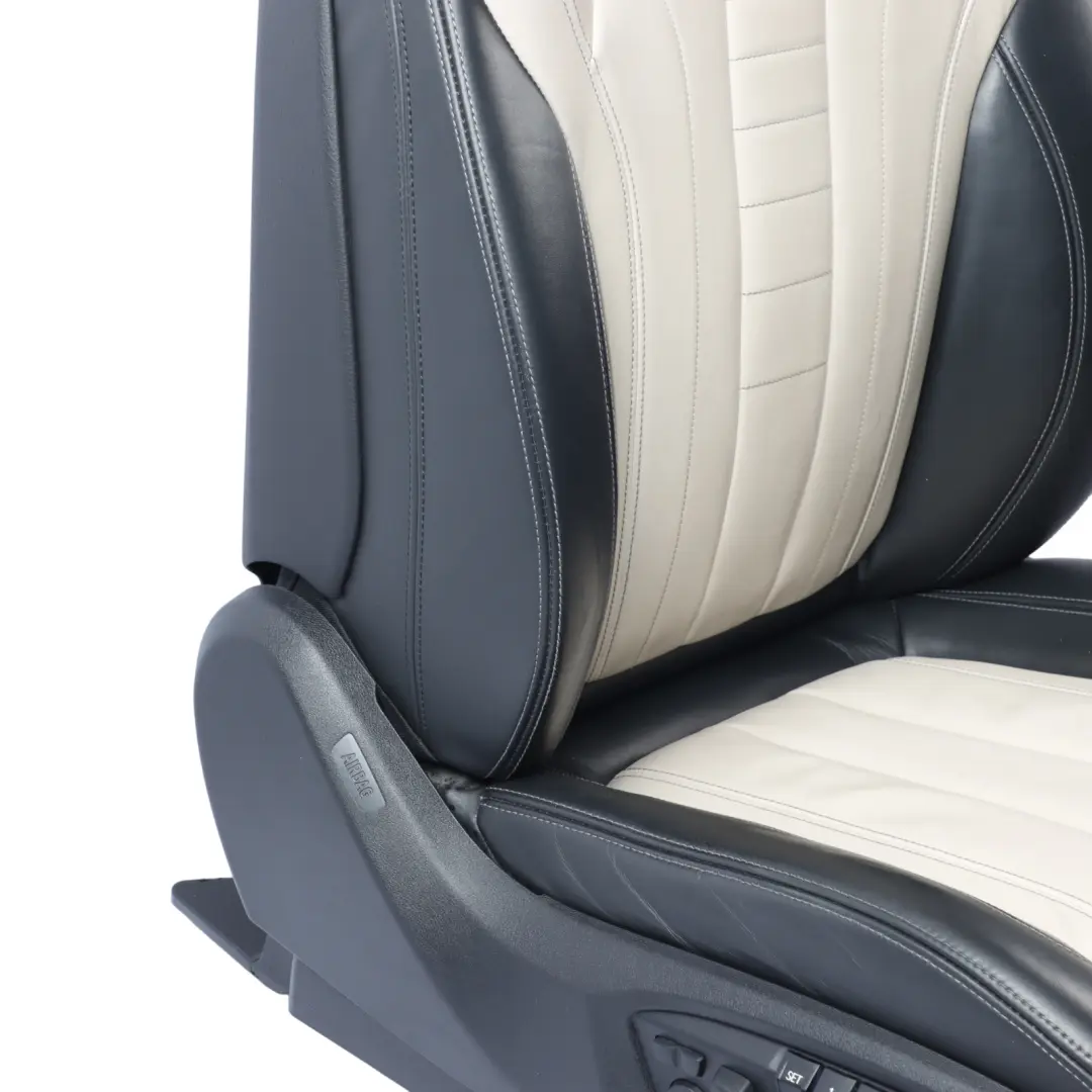 Front Seat Heated Memory Right O/S Leather Dakota Black White to BMW X6 F16 M Sport with Part number 7411530 BMW X6 F16 M Sport Front Seat Heated Memory Right O/S Leather Dakota Black White - SKU RHD-7411530-1 - Part number 7411530