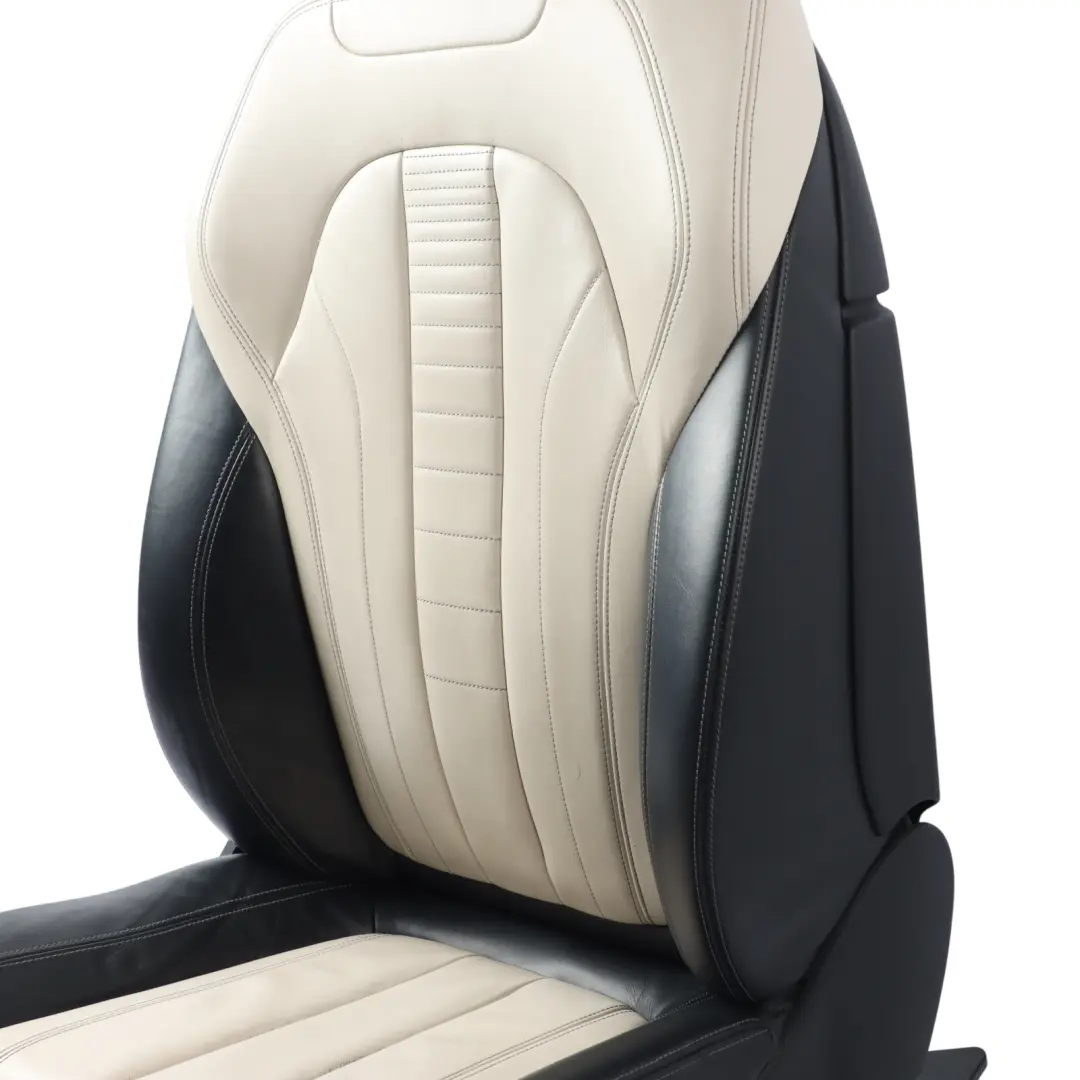 Front Seat Heated Memory Right O/S Leather Dakota Black White to BMW X6 F16 M Sport with Part number 7411530 BMW X6 F16 M Sport Front Seat Heated Memory Right O/S Leather Dakota Black White - SKU RHD-7411530-1 - Part number 7411530