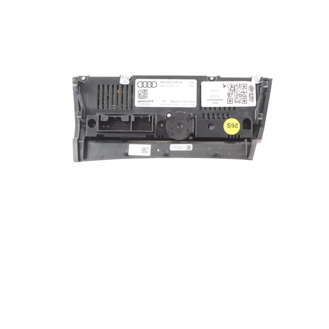 A/C Air Condition Heater Climate Control Switch Panel to Audi A5 8T with Part number 8K2820043M Audi A5 8T A/C Air Condition Heater Climate Control Switch Panel - SKU RHD-8K2820043M - Part number 8K2820043M