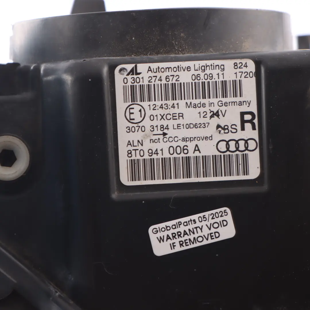 Headlight Headlamp Lamp Light Front Right O/S to Audi A5 8T with Part number 8T0941044A Audi A5 8T Headlight Headlamp Lamp Light Front Right O/S - SKU RHD-8T0941044A - Part number 8T0941044A