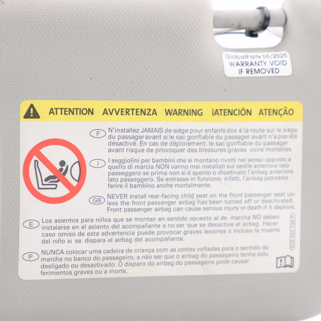 Sun Visor Iluminated Mirror Left N/S Side Moon Silver to Audi A3 S3 8V with Part number 8V2857551B Audi A3 S3 8V Sun Visor Iluminated Mirror Left N/S Side Moon Silver - SKU RHD-8V2857551B - Part number 8V2857551B