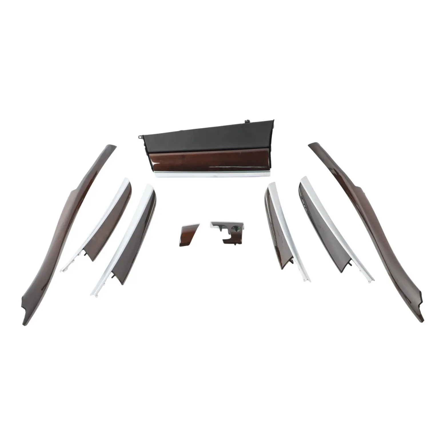 BMW X5 E70 Decor Strip Trim Dashboard Cover Wood Set Bamboo Grain Dark