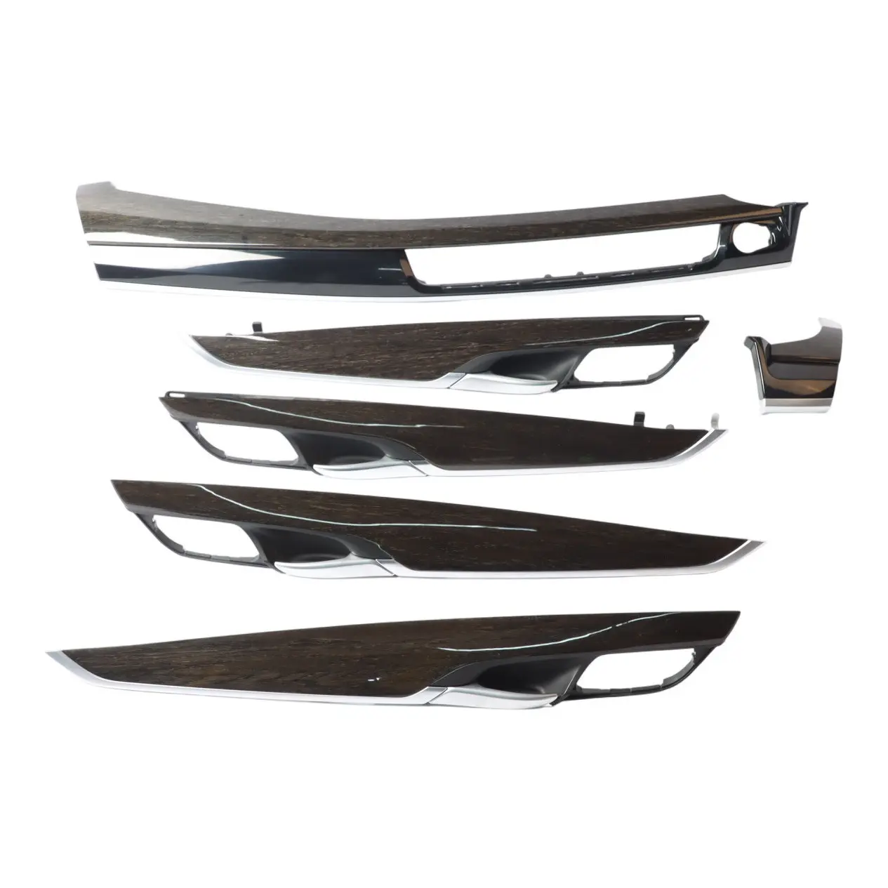 BMW X5 F15 Dashboard Dash Trim Panel Strips Set Oak Wood Anthracite 9287687