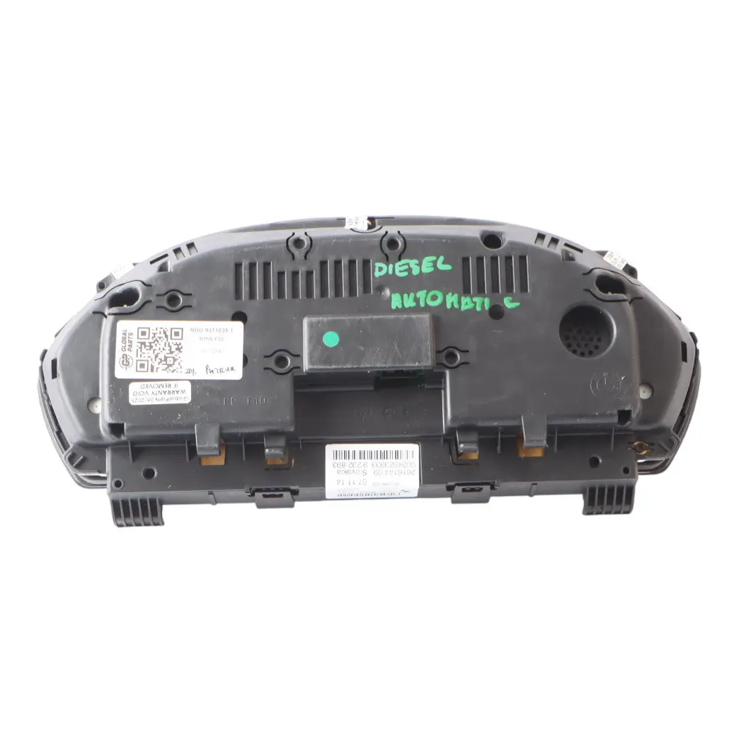 BMW F30 F31 F32 F33 F36 Diesel Instrument Cluster Speedo Clock Automatic - SKU RHD-9371035-1 - Part number 9371035