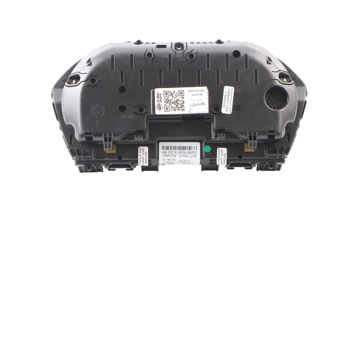 Instrument Cluster BMW F20 F21 F45 Petrol Speedo Clocks Meter Manual to with Part number 9371832 Instrument Cluster BMW F20 F21 F45 Petrol Speedo Clocks Meter Manual - SKU RHD-9371832 - Part number 9371832