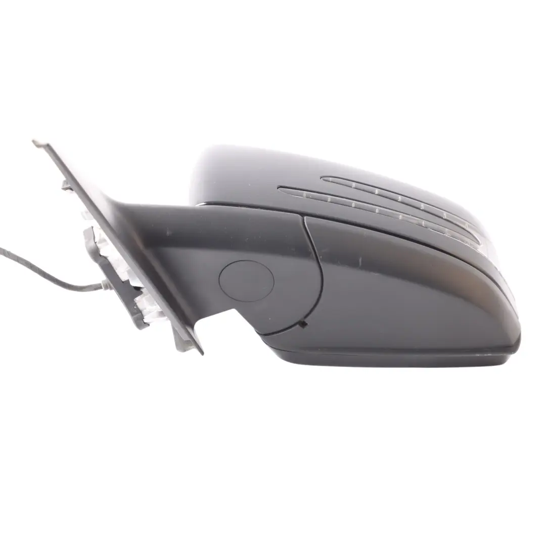 Mercedes W204 Electric Wing Mirror Left N/S Obsidian Black Metallic - 197 - SKU RHD-A2048103376-OB - Part number A2048103376
