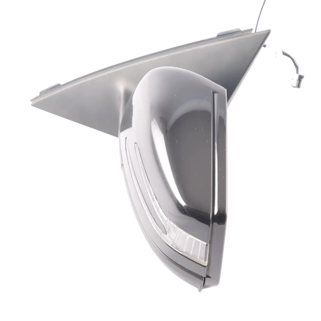 Mercedes W204 Electric Wing Mirror Left N/S Obsidian Black Metallic - 197 - SKU RHD-A2048103376-OB - Part number A2048103376