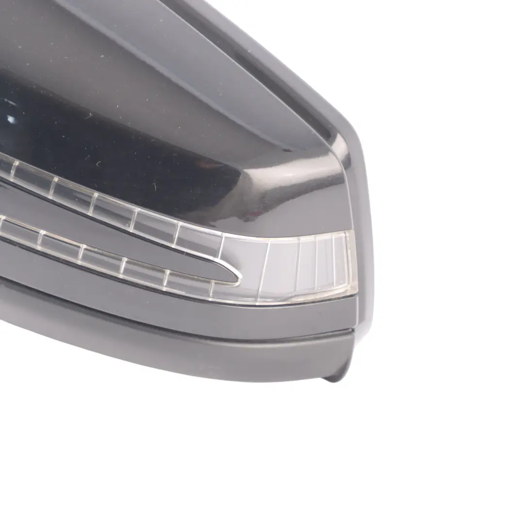 Mercedes W204 Electric Wing Mirror Left N/S Obsidian Black Metallic - 197 - SKU RHD-A2048103376-OB - Part number A2048103376