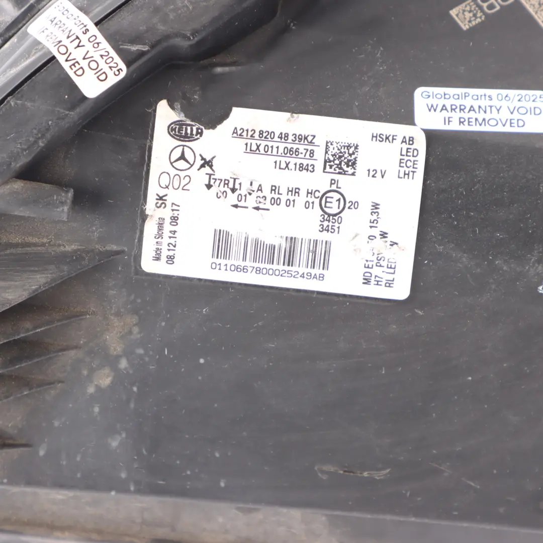 Headlight Mercedes W212 Front Lamp Right O/S LED Hella to with Part number A2128204839 Headlight Mercedes W212 Front Lamp Right O/S LED Hella - SKU rhd-A2128204839 - Part number A2128204839