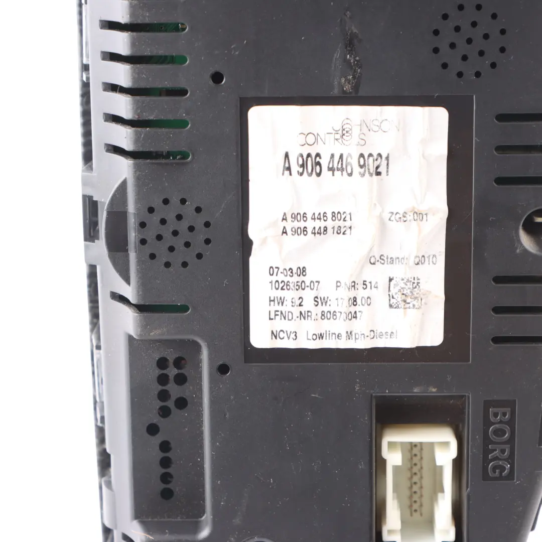 Mercedes W906 Diesel Instrument Cluster Speedo Clocks Meter Manual - SKU RHD-A9064469021 - Part number A9064469021