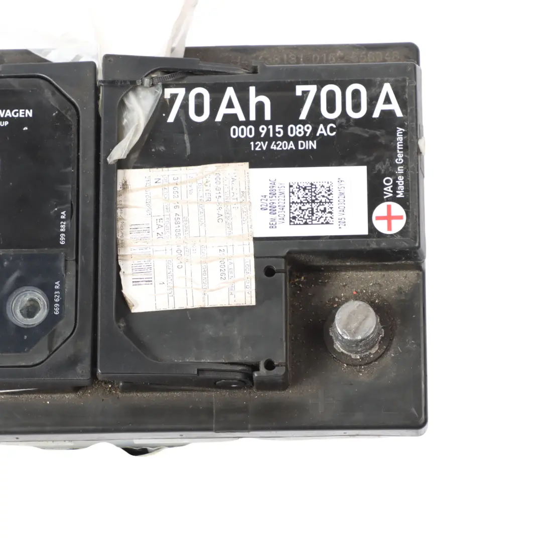 Battery 12V 70Ah 700A to Volkswagen Seat Skoda Audi Car with Part number 000915089AC Volkswagen Seat Skoda Audi Car Battery 12V 70Ah 700A - SKU 000915089AC - Part number 000915089AC