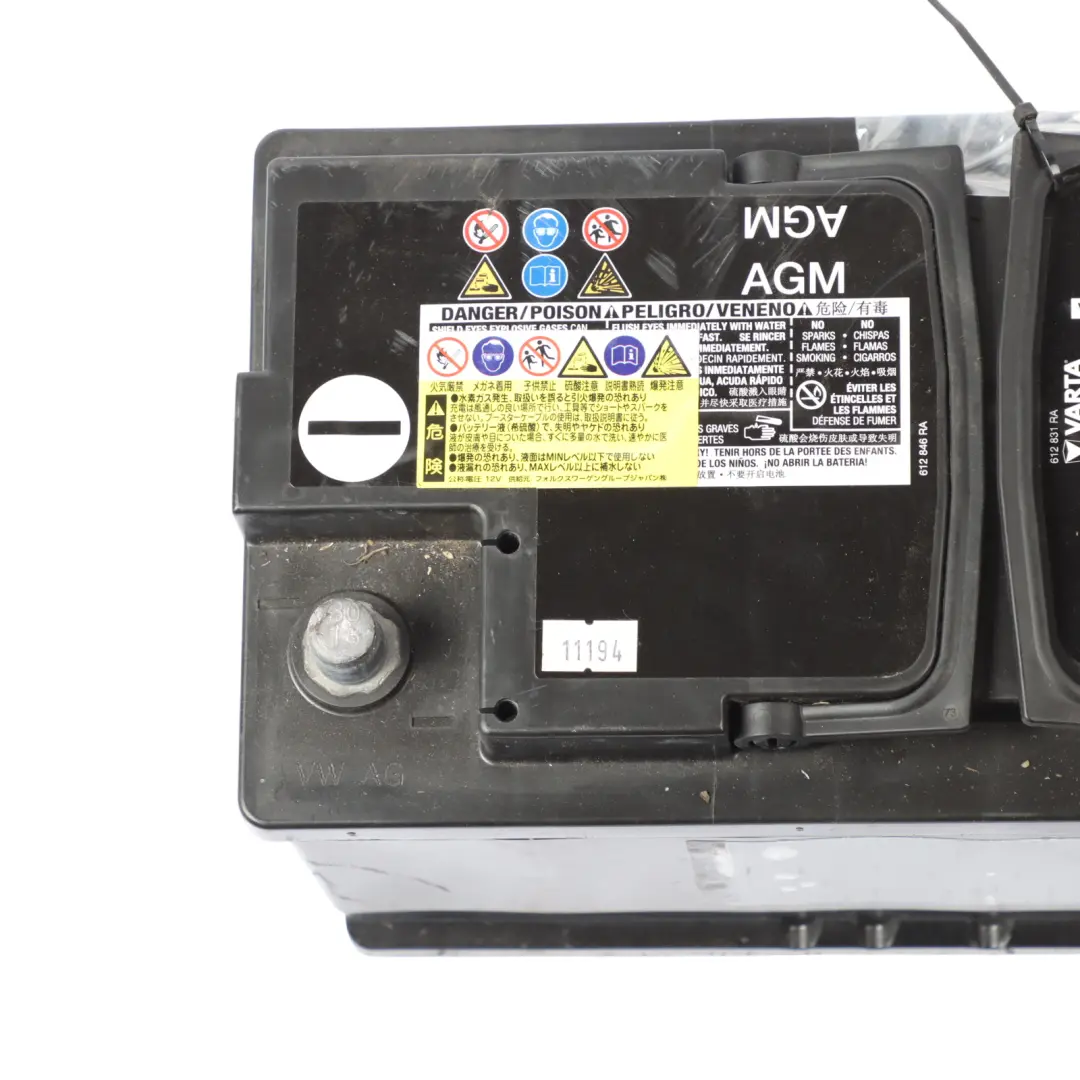 AGM Varta Car Battery 12V 92Ah 850A E to Volkswagen Audi with Part number 000915105C Volkswagen Audi AGM Varta Car Battery 12V 92Ah 850A E - SKU 000915105C - Part number 000915105C