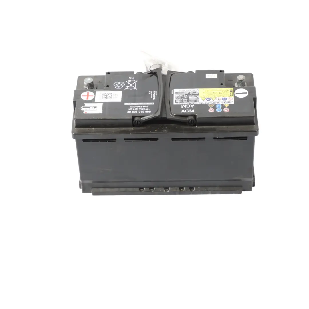AGM Varta Car Battery 12V 92Ah 850A E to Volkswagen Audi with Part number 000915105C Volkswagen Audi AGM Varta Car Battery 12V 92Ah 850A E - SKU 000915105C - Part number 000915105C
