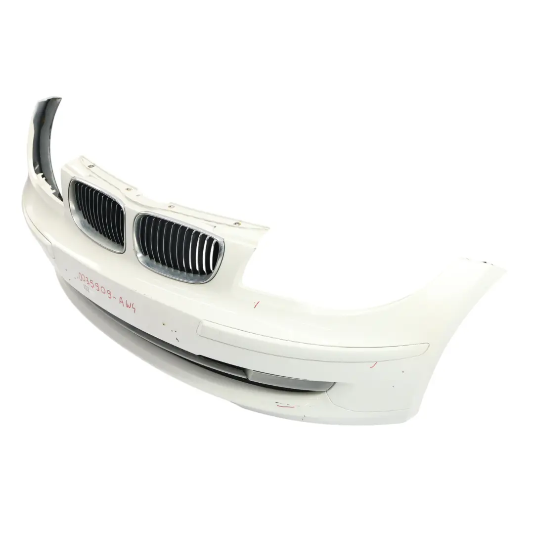 BMW E81 E87 LCI Front Bumper Complete Trim Panel Cover Alpinweiss 3 - 300 - SKU 0035909-AW4 - Part number 0035909