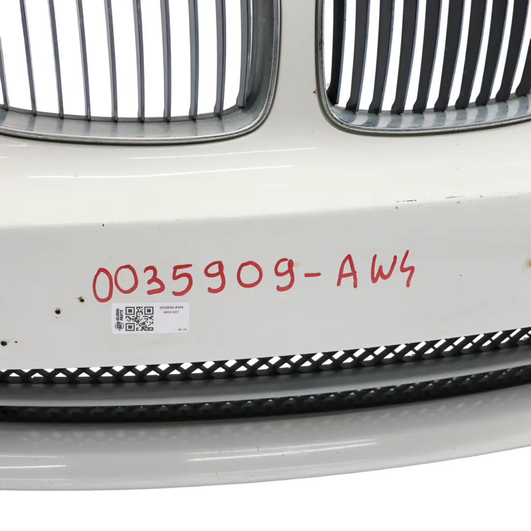 Front Bumper Complete Trim Panel Cover Alpinweiss 3 - 300 to BMW E81 E87 LCI with Part number 0035909 BMW E81 E87 LCI Front Bumper Complete Trim Panel Cover Alpinweiss 3 - 300 - SKU 0035909-AW4 - Part number 0035909