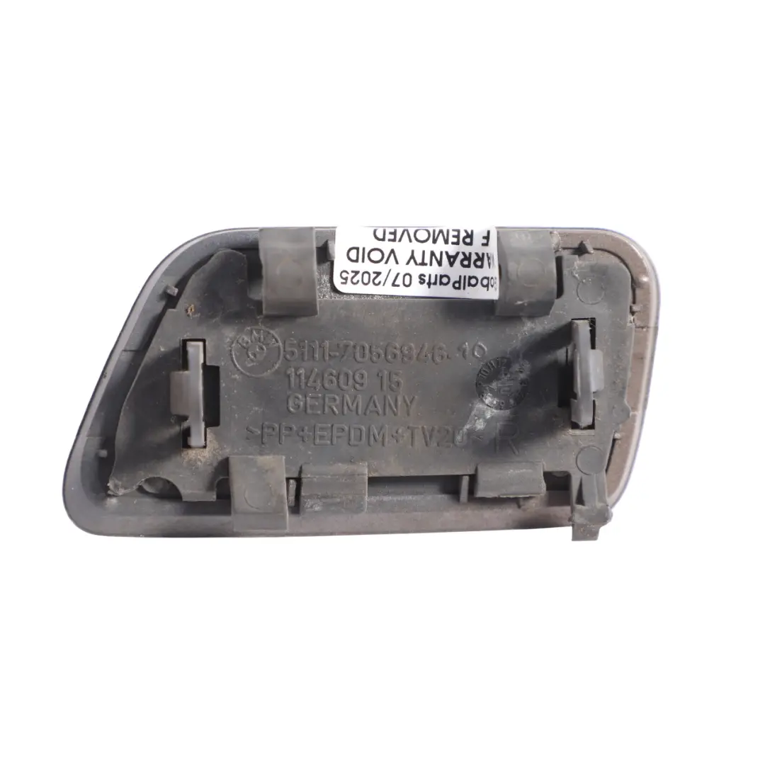 BMW E60 Headlight Washer Flap Cover Front Right O/S 7056946 Amethystgrau - A09 - SKU 0149266-AG - Part number 0149266