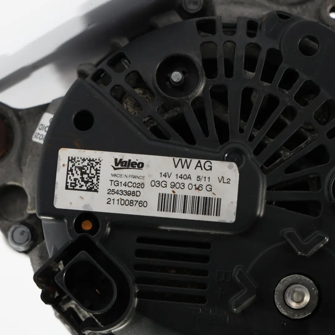 CJCA Dieselmotor Lichtmaschine Generator für Audi Q5 8R 2.0 TDI mit Teilenummer 03G903016G Audi Q5 8R 2.0 TDI CJCA Dieselmotor Lichtmaschine Generator - SKU 03G903016G - Teilenummer 03G903016G