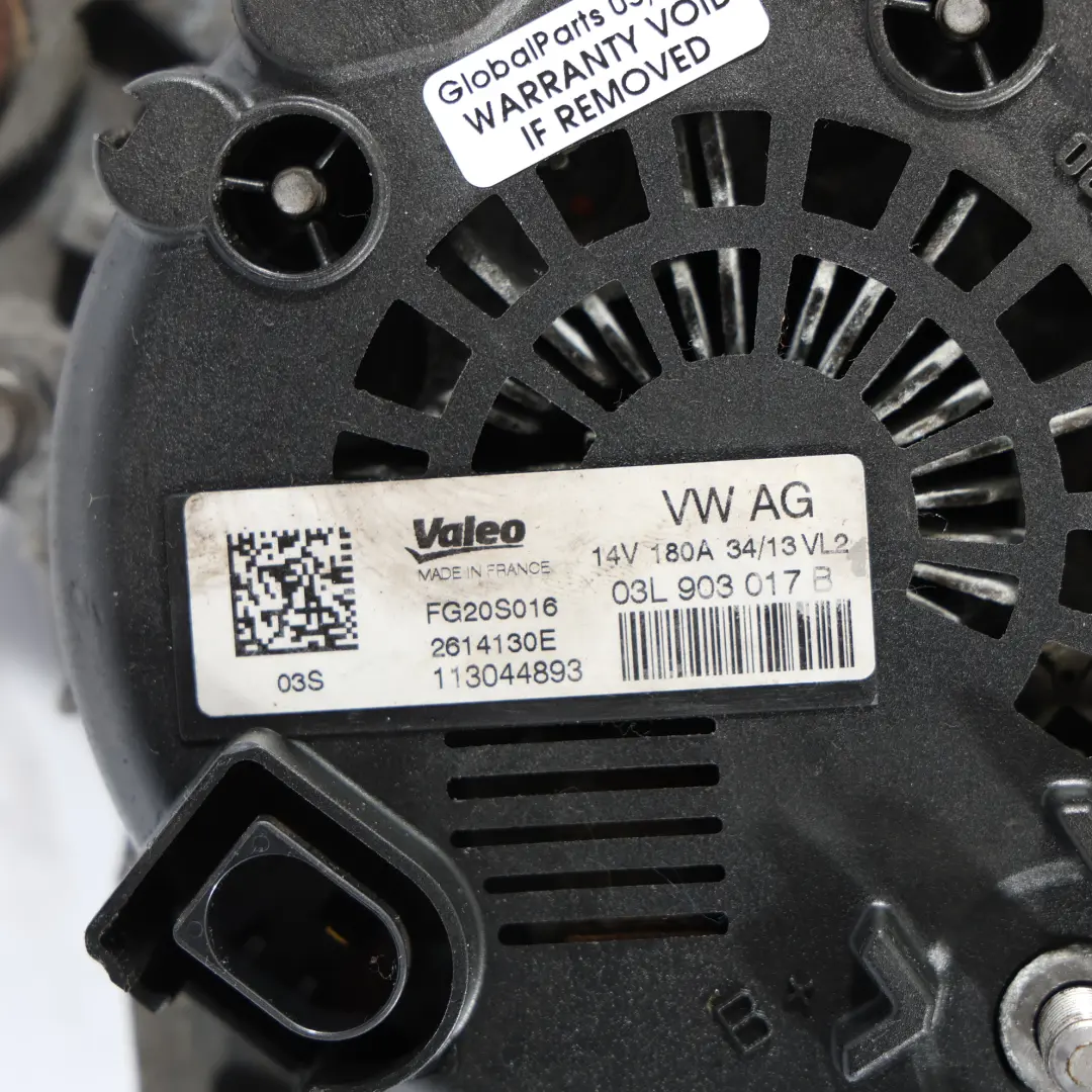 Alternator Generator to Audi Q5 8R 2.0 TDI Quattro with Part number 03L903017B Audi Q5 8R 2.0 TDI Quattro Alternator Generator - SKU 03L903017B - Part number 03L903017B