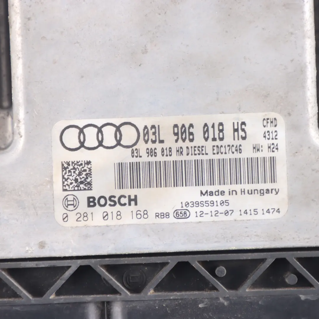 Audi A1 8X 2.0 TDI CFHD 143HP Engine Control ECU Kit Manual - SKU 03L906018HS - Part number 03L906018HS