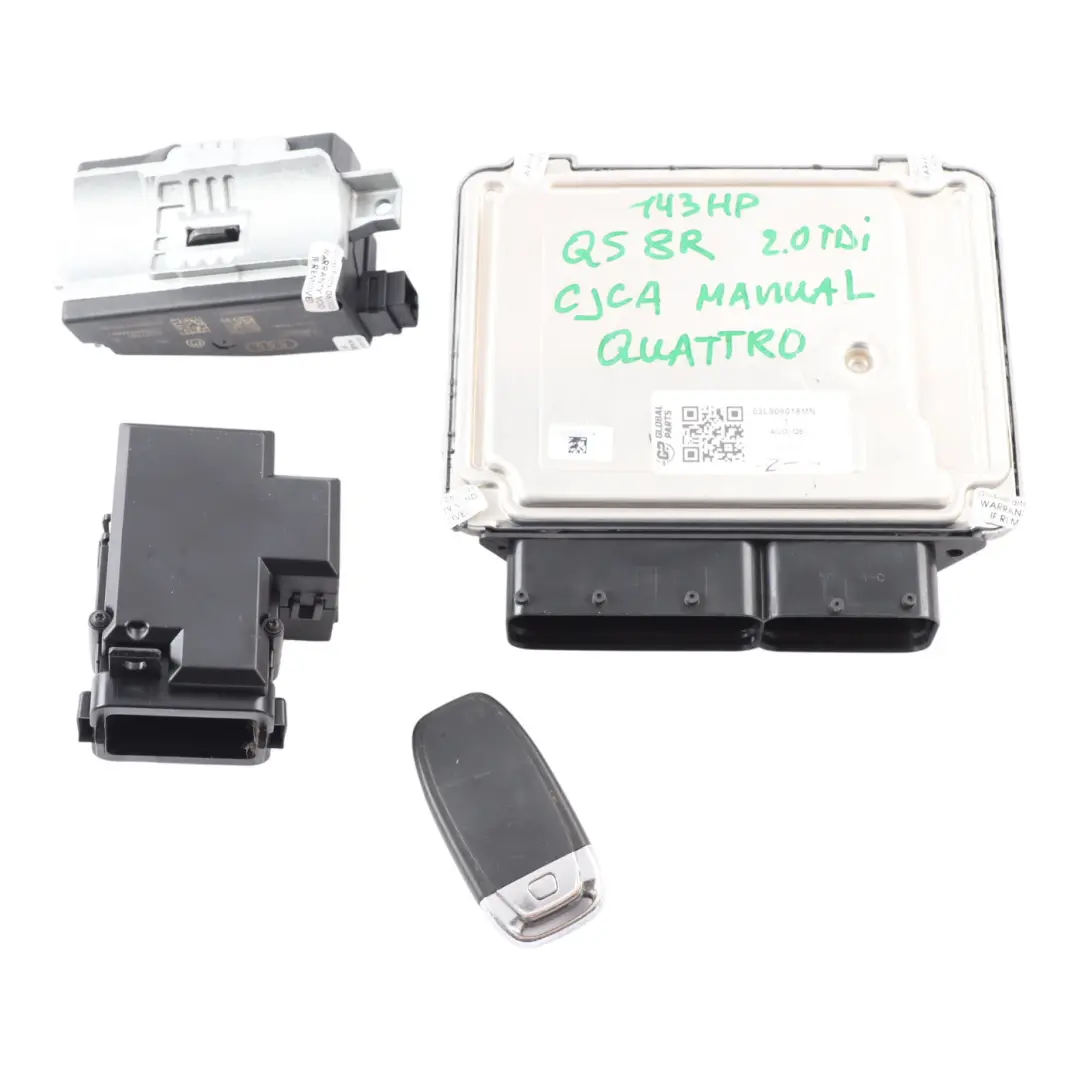 CJCA 2.0 TDI 143HP Quattro Diesel Engine ECU Kit Manual to Audi Q5 8R with Part number 03L906018MN Audi Q5 8R CJCA 2.0 TDI 143HP Quattro Diesel Engine ECU Kit Manual - SKU 03L906018MN-1 - Part number 03L906018MN