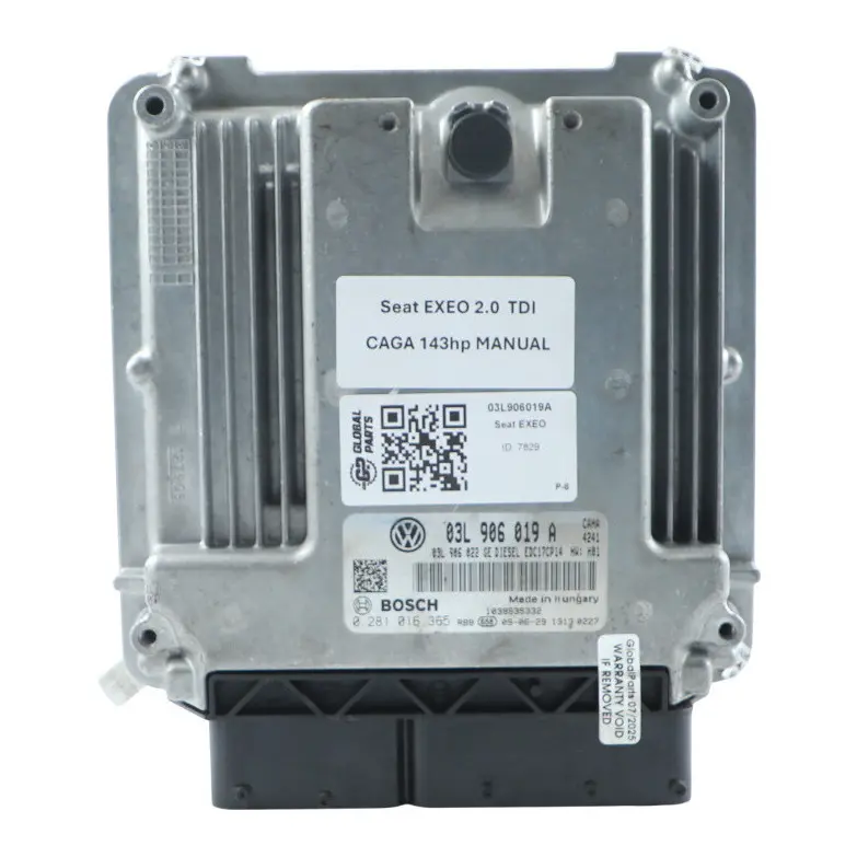 CAHA 143HP Diesel Engine Control Unit ECU Manual to Seat Exeo 2.0 TDI with Part number 03L906019A Seat Exeo 2.0 TDI CAHA 143HP Diesel Engine Control Unit ECU Manual - SKU 03L906019A - Part number 03L906019A