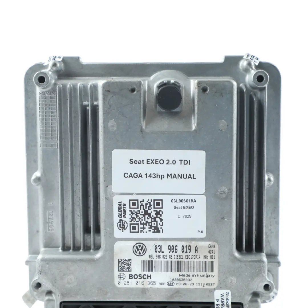 Seat Exeo 2.0 TDI CAHA 143HP Diesel Engine Control Unit ECU Manual - SKU 03L906019A - Part number 03L906019A
