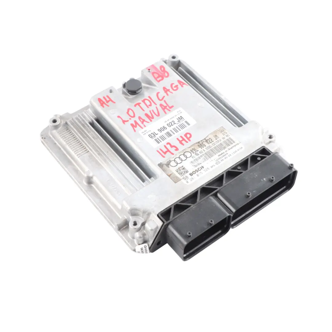 Audi A4 B8 2.0 TDI 143HP CAGA Diesel Engine Control Unit ECU Manual - SKU 03L906022JM - Part number 03L906022JM