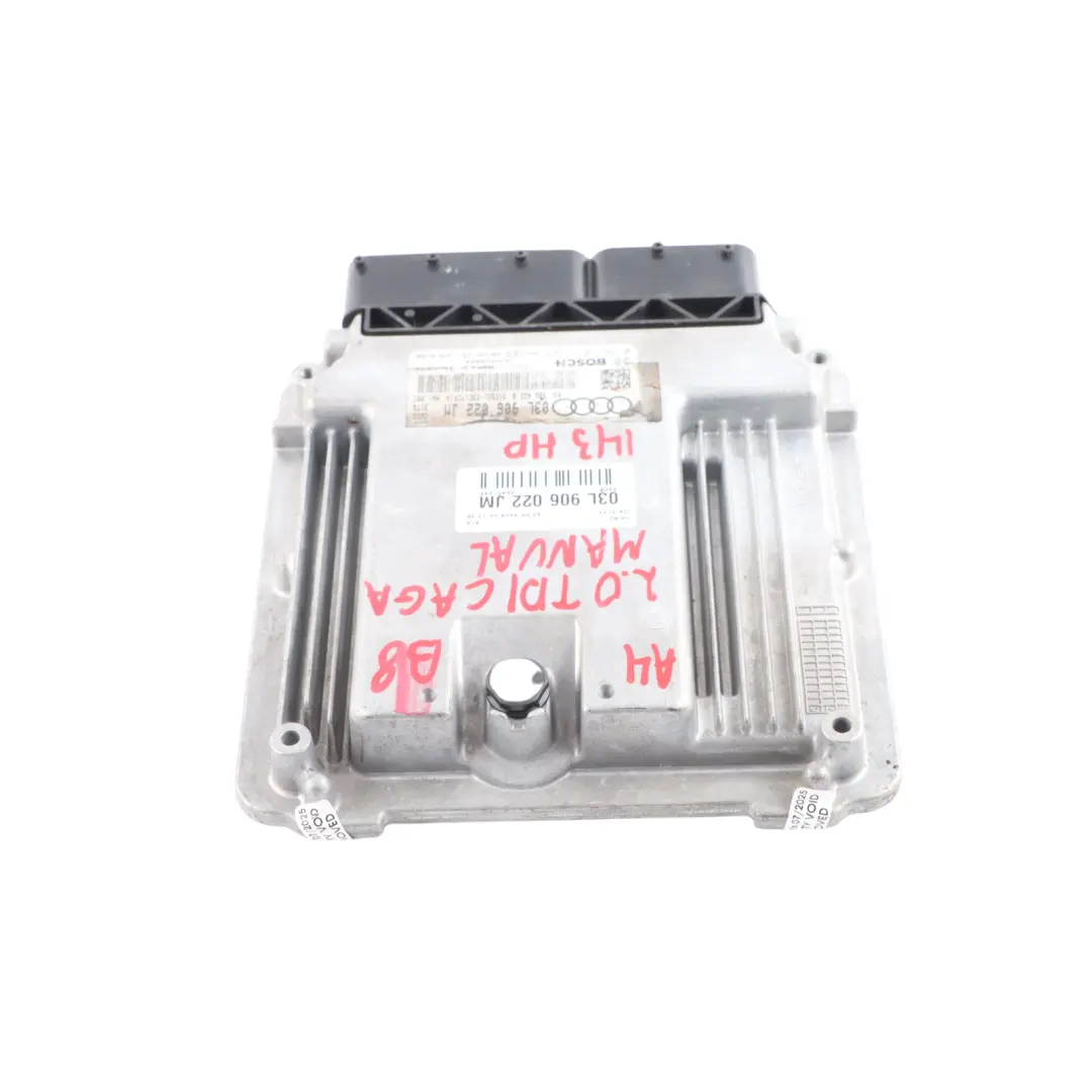 143KM CAGA Diesel Sterownik Silnika ECU do Audi A4 B8 2.0 TDI o numerze 03L906022JM Audi A4 B8 2.0 TDI 143KM CAGA Diesel Sterownik Silnika ECU - SKU 03L906022JM - Numer Części 03L906022JM