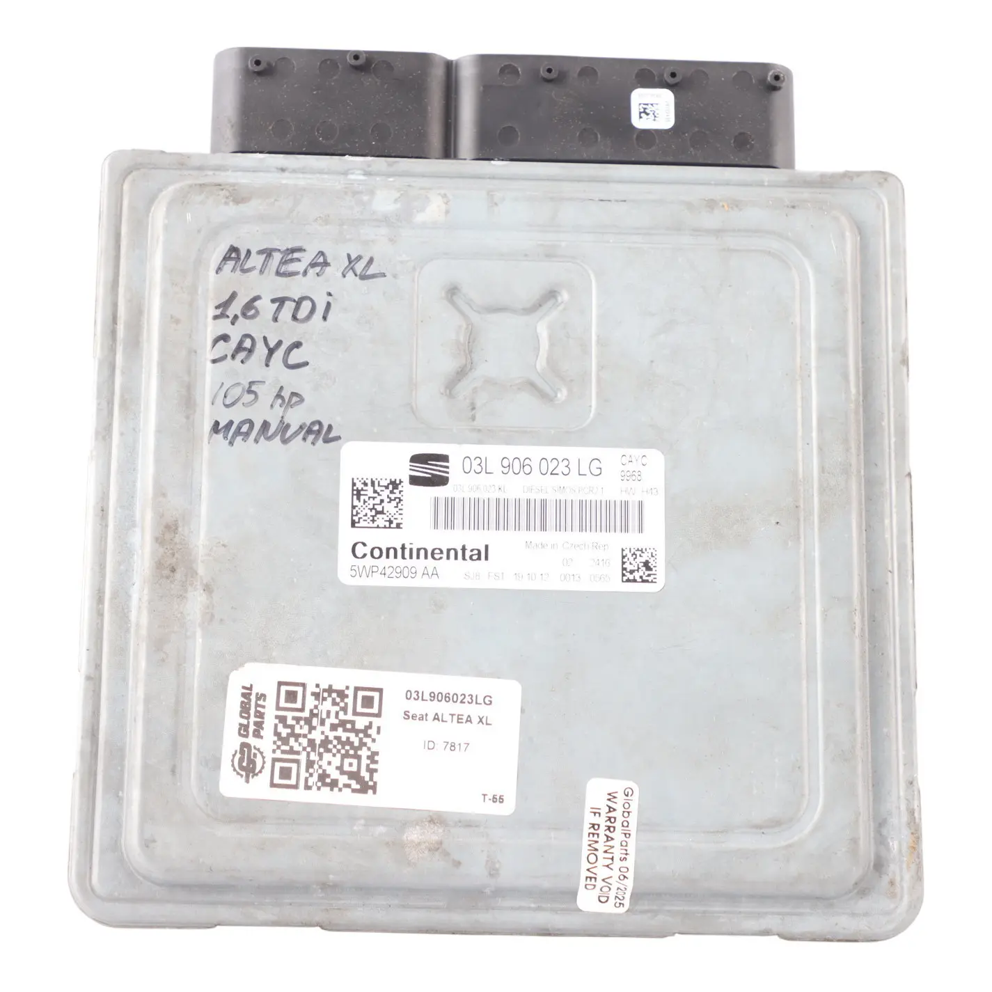 Seat Alta XL 1.6 TDI 105HP Diesel CAYC Engine Control ECU 03L906023LG Manual