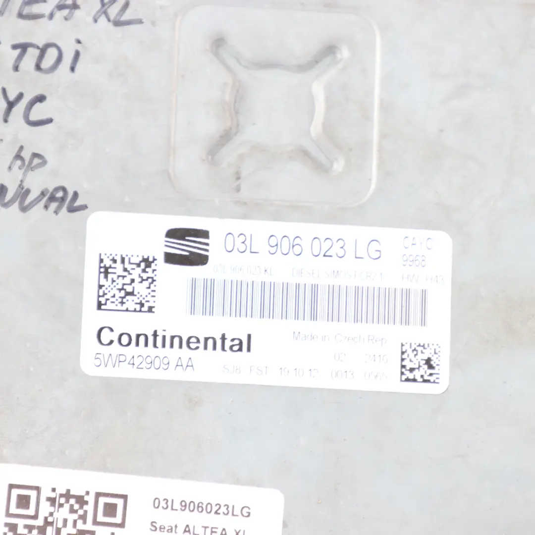 Alta XL 1.6 TDI 105HP Diesel CAYC Engine Control ECU Manual to Seat with Part number 03L906023LG Seat Alta XL 1.6 TDI 105HP Diesel CAYC Engine Control ECU Manual - SKU 03L906023LG - Part number 03L906023LG