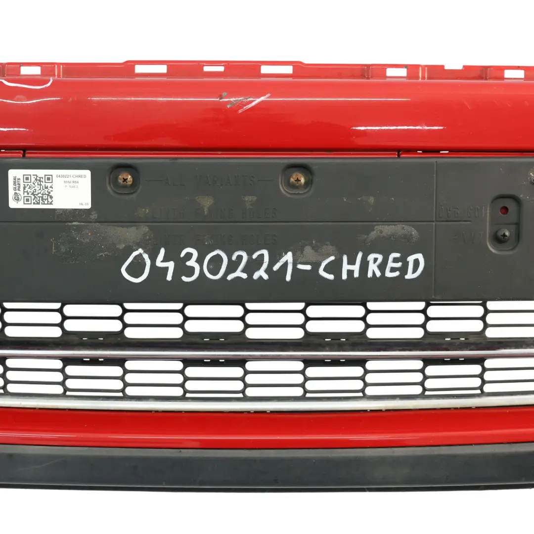 Mini Cooper R55 R56 Parachoques Delantero Completo Rojo Chili - 851 - SKU 0430221-CHRED - Número de pieza 0430221