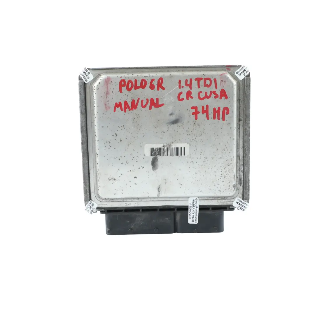 Volkswagen Polo 6R 1.4 TDI CR 75HP CUSA Motore ECU Kit Manuale - SKU 04B907445 - Numero di parte 04B907445