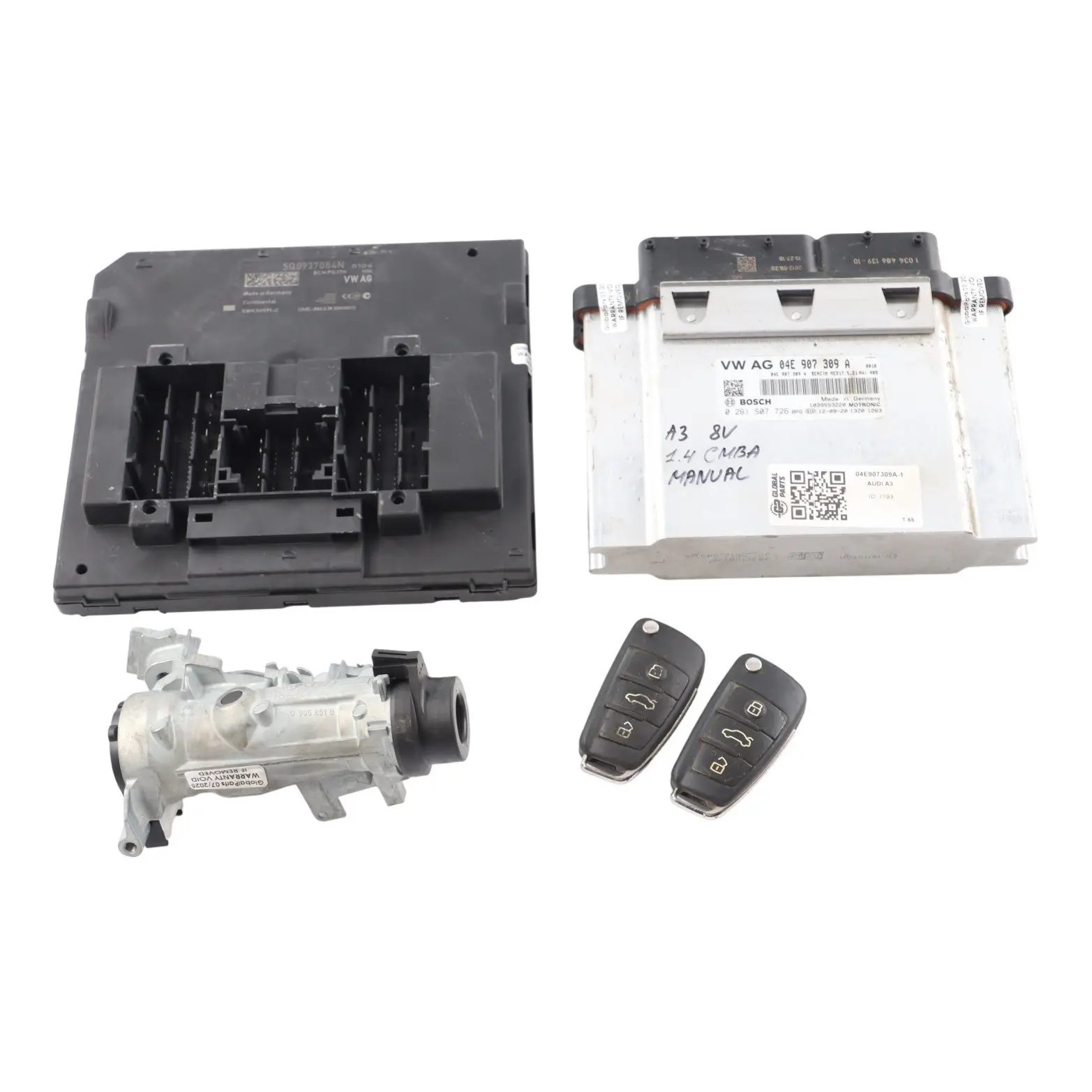 Audi A3 8V 1.4 TFSI CMBA 122HP Engine Control Unit ECU Kit 04E907309A Manual