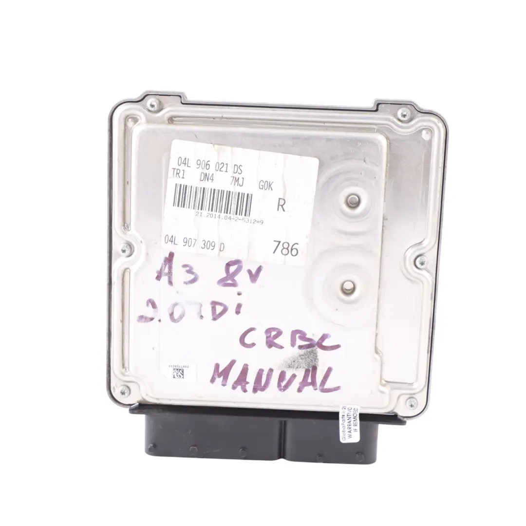 CRBC 150HP Engine Control Module Unit ECU Manual to Audi A3 8V 2.0 TDI with Part number 04L907309D Audi A3 8V 2.0 TDI CRBC 150HP Engine Control Module Unit ECU Manual - SKU 04L907309D-1 - Part number 04L907309D