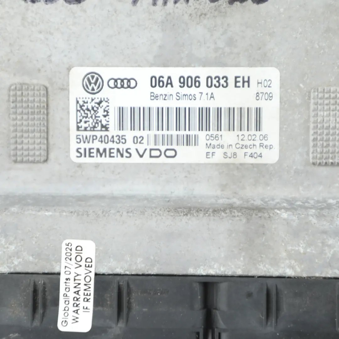 BSE 102HP Engine Control Unit ECU Manual to Audi A3 8P 1.6 MPI with Part number 06A906033EH Audi A3 8P 1.6 MPI BSE 102HP Engine Control Unit ECU Manual - SKU 06A906033EH - Part number 06A906033EH