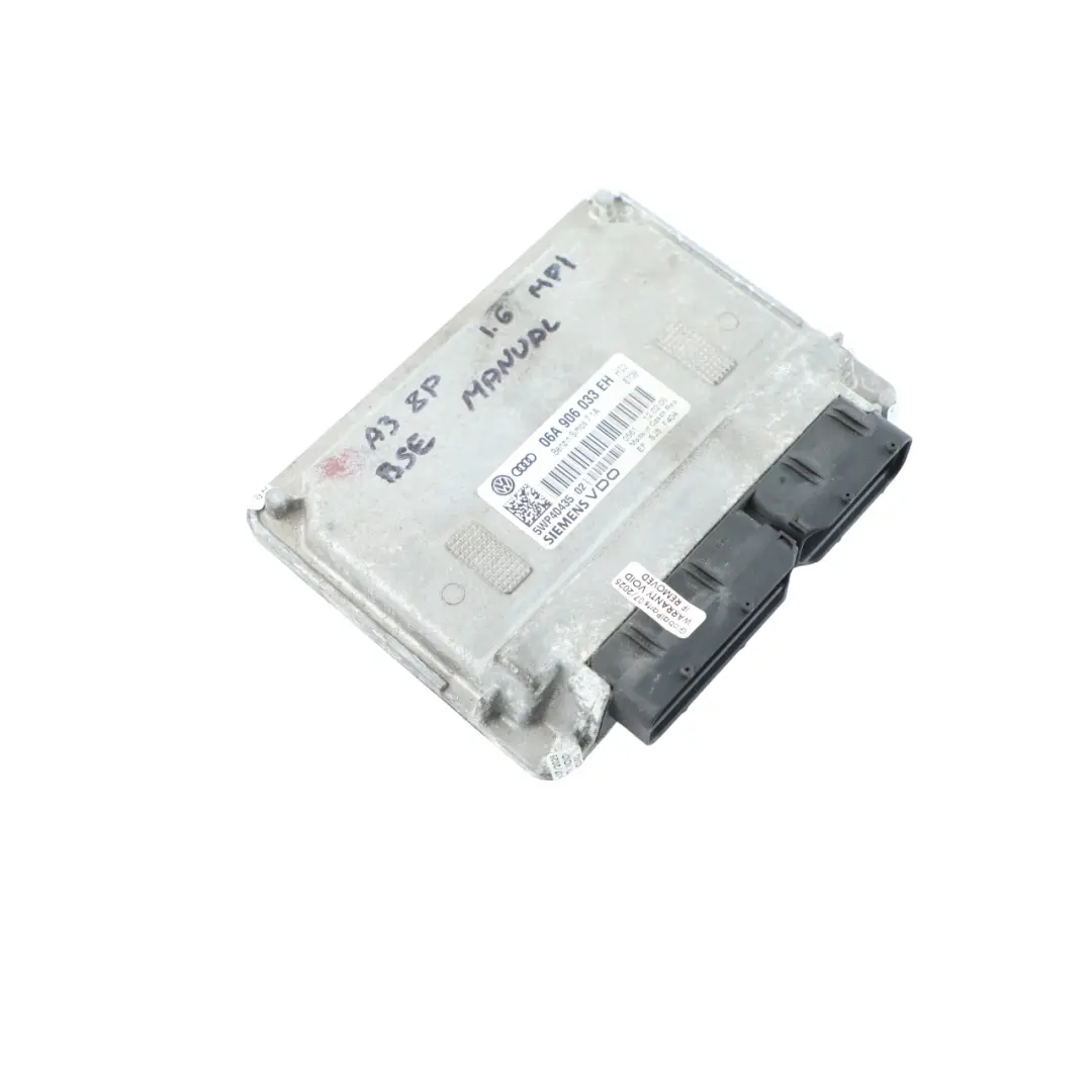 BSE 102HP Engine Control Unit ECU Manual to Audi A3 8P 1.6 MPI with Part number 06A906033EH Audi A3 8P 1.6 MPI BSE 102HP Engine Control Unit ECU Manual - SKU 06A906033EH - Part number 06A906033EH