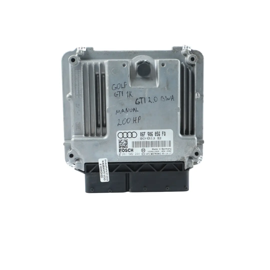 Volkswagen Golf Mk5 1K 2.0 GTI BWA 200HP Engine ECU Kit + Key Manual - SKU 06F906056FQ - Part number 06F906056FQ