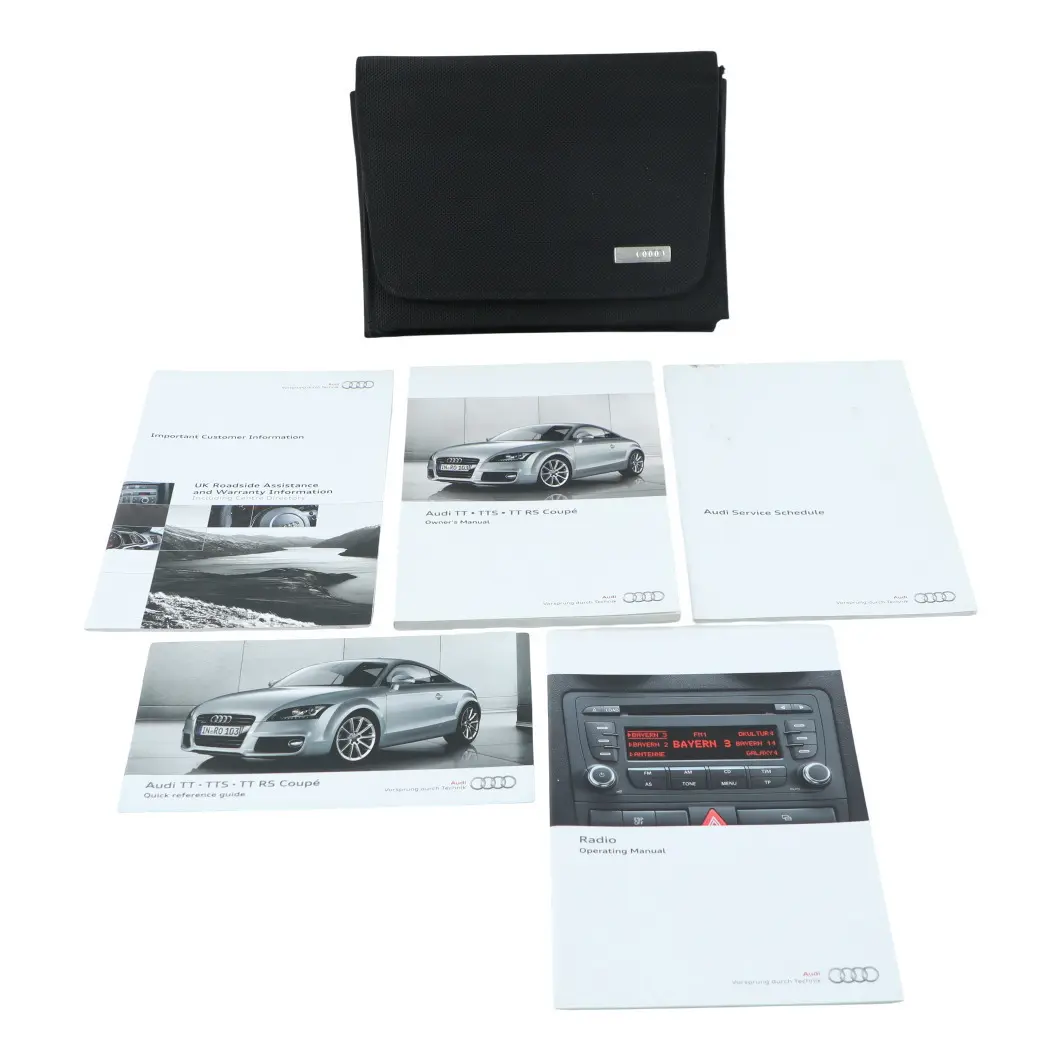 Audi TT 8J Owner's Handbook Book Instructions Manual Case Walllet - SKU 1325618J320 - Part number 1325618J320