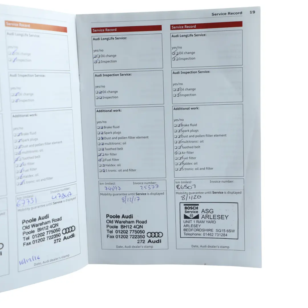 Audi TT 8J Owner's Handbook Book Instructions Manual Case Walllet - SKU 1325618J320 - Part number 1325618J320