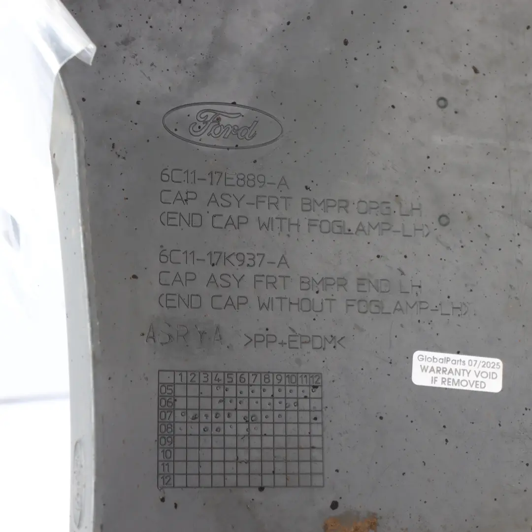 TT9 Front Bumper Corner Edge Left N/S Trim Primed 6C11-17E889-A to Ford Transit with Part number 1437327-1 Ford Transit TT9 Front Bumper Corner Edge Left N/S Trim Primed 6C11-17E889-A - SKU 1437327-1 - Part number 1437327-1