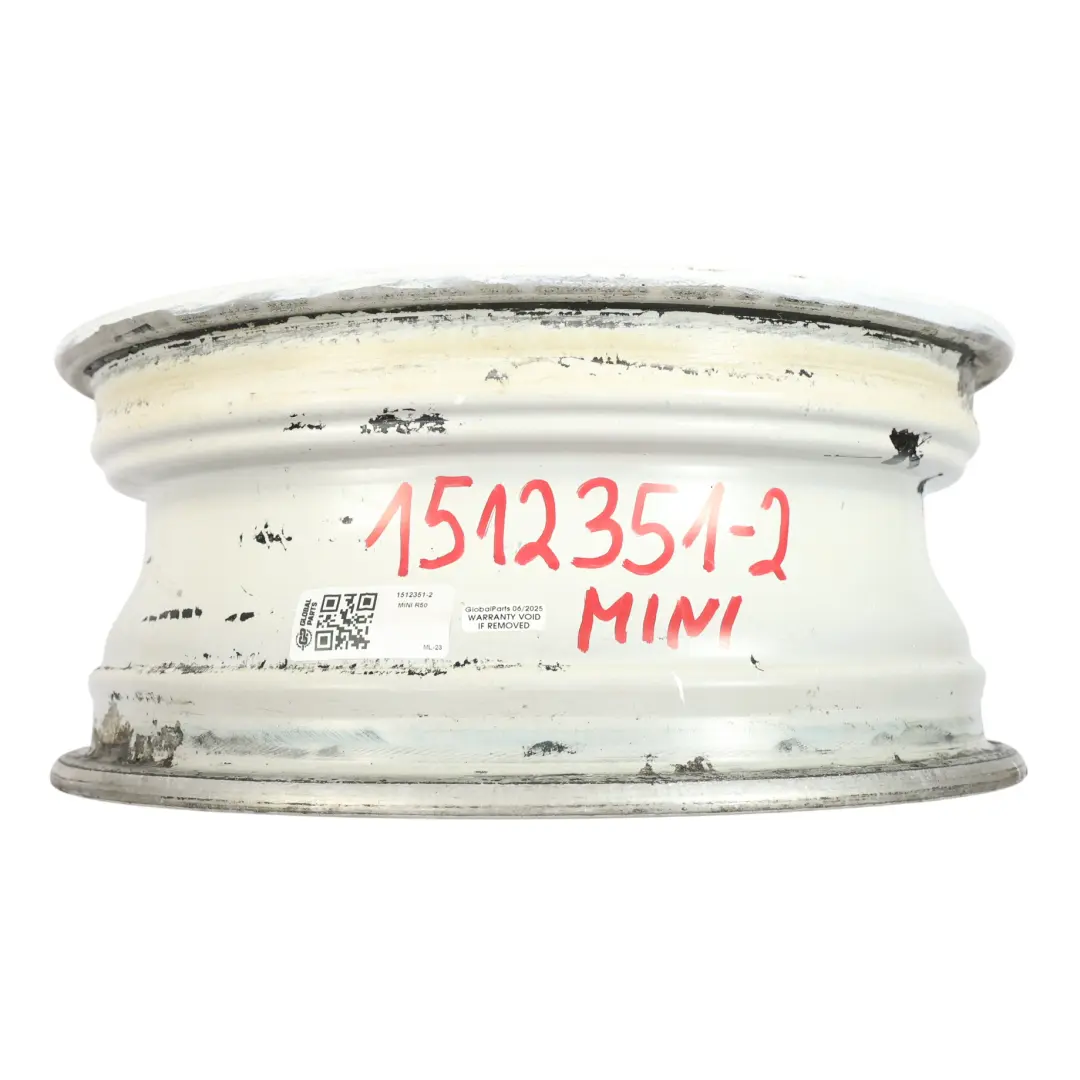 Bianco Cerchio In Lega 16" 6.5J ET:48 per Mini Cooper One R50 R52 R53 con numero di parte 1512351 Mini Cooper One R50 R52 R53 Bianco Cerchio In Lega 16" 6.5J ET:48 - SKU 1512351-2 - Numero di parte 1512351