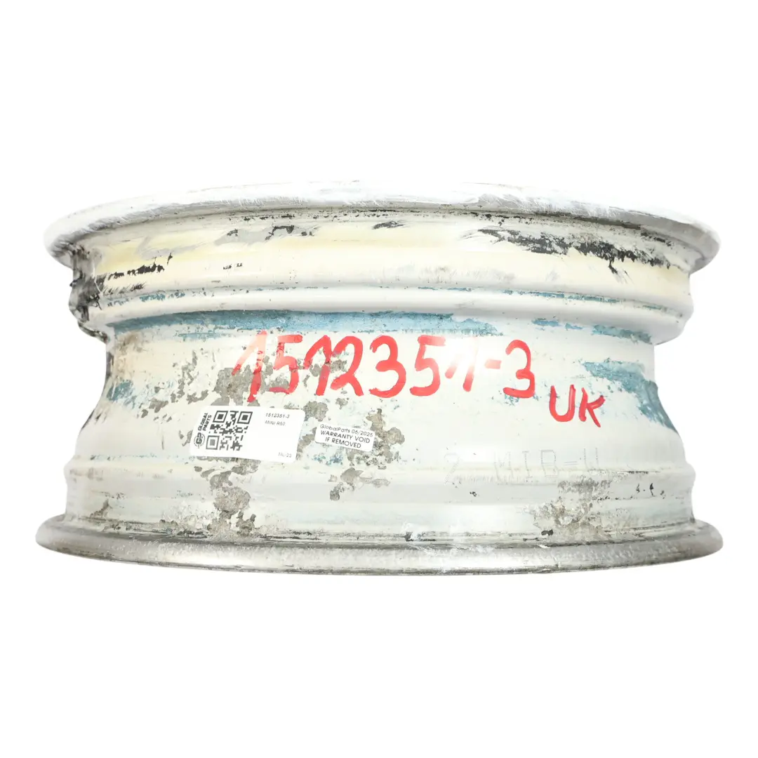 White Wheel Alloy Rim 16" 2J ET:48 to Mini Cooper One R50 R52 R53 with Part number 1512351 Mini Cooper One R50 R52 R53 White Wheel Alloy Rim 16" 2J ET:48 - SKU 1512351-3 - Part number 1512351