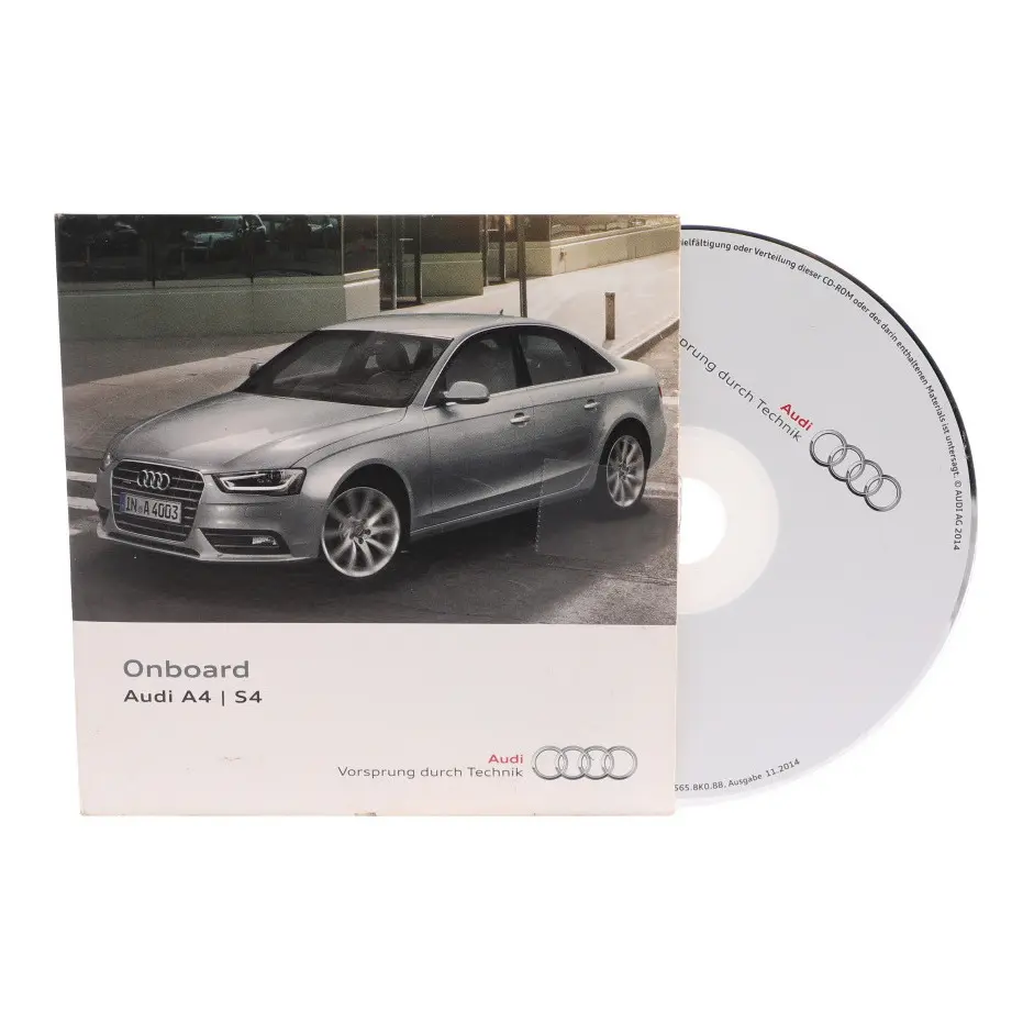 Audi A4 B8 8K Owner's Manual CD On Board Instruction Guide Manual - SKU 1525658K088 - Part number 1525658K088