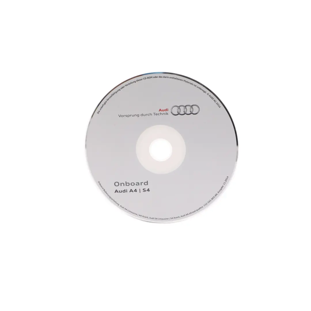 8K Owner's Manual CD On Board Instruction Guide Manual to Audi A4 B8 with Part number 1525658K088 Audi A4 B8 8K Owner's Manual CD On Board Instruction Guide Manual - SKU 1525658K088 - Part number 1525658K088